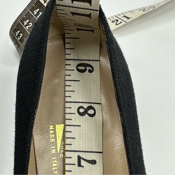 Salvatore Ferragamo Women’s Black Canvas Block Heel Designer Heels US 6.5 AA - Picture 14 of 16